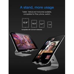 Bestand Tablet Stand Holder for All Android Smartphones & Tablets, iPhone 6 6s 7 8 X Plus 5 5s 5c Charging, Grey