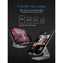 Bestand Tablet Stand Holder for All Android Smartphones & Tablets, iPhone 6 6s 7 8 X Plus 5 5s 5c Charging, Grey