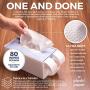 Plushi Paper Toilet Paper Holder + 4 Boxes 320 Wipes Septic Safe Tube Free 4 Ply Soft RV Essential and Mom Approved for Travel Trailers Campers Marine Biodegradable Set Includes Self Adhesive