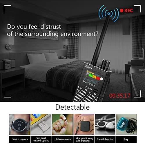 CaGuan Anti-Spy Wireless RF Signal Detector Set [2019 Latest Upgrade] Bug GPS Camera Signal Detector，for Hidden Camera GSM Listening Device GPS Radar Radio Scanner Wireless Signal Device Finder
