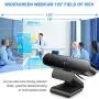 Webcam with Microphone,EAUOH HD 1080P(30fps) Streaming Webcam for Desktop Laptop/PC, Fixed Focus Web Conference Camera for Video Calling,Recording,Online Course and Gaming