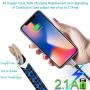 iPhone Charger, Nylon Braided Lightning Cable DABUSTAR 3Pack 6ft Fast Charging High Speed Data Sync Cord Phone Connector Compatible with iPhone 11 Pro MAX XS MAX XR XS X 8 7 Plus 6S iPad Mini Air Pro
