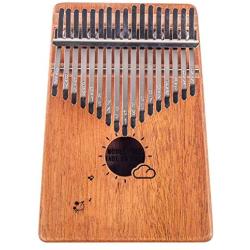 Kalimba 17 Keys Thumb Finger Piano - Mbira - Solid Mahogany and Portable with Carrying Bag and Instructions