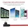 [3-Pack] 6FT/2M iPhone Gaming Charger Cable 90 Degree Elbow Game Video Watching Compatible with iPhone Xs Max/XS/XR/7/7Plus/X/8/8Plus/6S/6S Plus/SE (Black Red, 6FT)