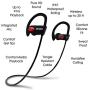 SENSO Bluetooth Headphones, Best Wireless Sports Earphones w/Mic IPX7 Waterproof HD Stereo Sweatproof Earbuds for Gym Running Workout 8 Hour Battery Noise Cancelling Headsets