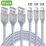 Micro USB Cable 10FT, Android Charger Cord 3Pack Long Nylon Braided Sync and High Speed Charging Cord Compatible with Galaxy S7 Edge S6, Kindle, Android & Windows Smartphones and More