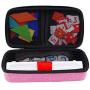 Xcivi Hard Carrying Case for Osmo Genius Kit for iPad, Storage Organizer for OSMO Base/Starter/Numbers/Words/Tangram/Coding Awbie Game (Pink)