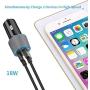 Rapid Type C Car Charger, Compatible for Google Pixel 4a/4/3a/3/2/XL, Galaxy S20/S10 USB C PD Car Charger with 3ft Type C Cable, 18W Power Delivery& Quick Charge 3.0 Fast Charging Car Adapter-Gray