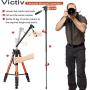 Victiv 72-inch Tall Tripod for Camera, Durable Aluminum Stand Lightweight Monopod for YouTube Videos, Live Webcasts with 2 Quick Release Plates 9.2 lbs Load for Travel and Work - Orange