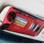 Helen-Box - Auto Sunshade Storage Bag Car Sun Visor CD Holder Car Sunshade Cover Card Bag Mobile Phone Bag Multi Function Wallet Accessories