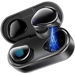 Wireless Earbuds, MEGIVEZ Bluetooth 5.0 Headphones 6H Continuous Playtime Touch Control Waterproof TWS Stereo in-Ear Earpiece with Charging Case, Deep Bass Built-in Mic Sports Bluetooth Headset