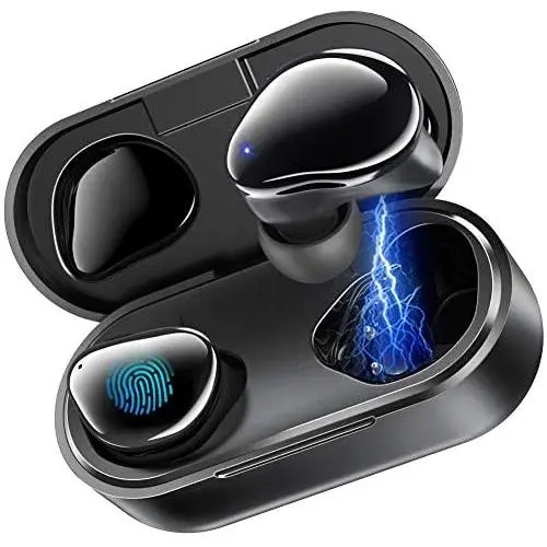 Wireless Earbuds, MEGIVEZ Bluetooth 5.0 Headphones 6H Continuous Playtime Touch Control Waterproof TWS Stereo in-Ear Earpiece with Charging Case, Deep Bass Built-in Mic Sports Bluetooth Headset Wireless Earbuds, MEGIVEZ Bluetooth 5.0 Headphones 6H Continuous Playtime Touch Control Waterproof TWS Stereo in-Ear Earpiece with Charging Case, Deep Bass Built-in Mic Sports Bluetooth Headset