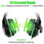 ENVEL Noise Cancelling Gaming Headset with 7.1 Surround Sound Stereo for PS4/Nintendo eShop Switch,Omnidirectional Microphone Vibration LED Light Compatible with Mac/PC/Laptop/Mac/PS3 Camo (Green)
