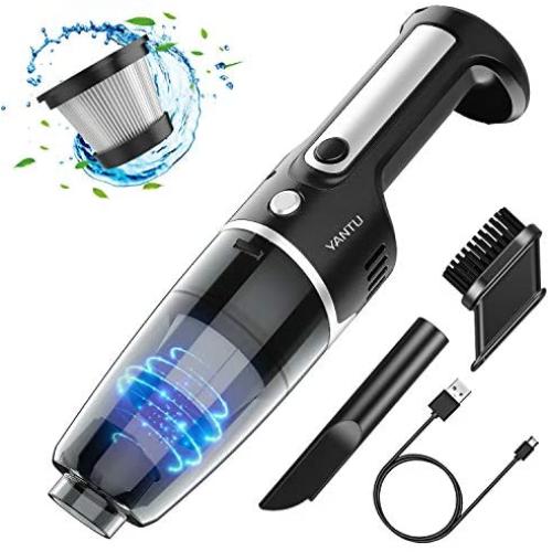 Cordless Handheld Vacuum,YANTU Car Vacuum Cleaner High Power for Quick Car Cleaning,Portable Mini Auto Vacuum Cleaners for Home and Car,DC 12V,4500PA