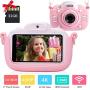 Kids Camera for Girls Gifts Kids Digital Camera Children Selfie Toy Camera, 3.0 Inch Touch Screen Toddler Camera Kids Camcorder Video Recorder with 32G TF Card, Pink