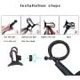 Universal Cell Phone Holder, 4326547903 Lazy Bracket Mobile Phone Stand, Flexible Gooseneck Long Arm Clip, Screw-Down-Fixed Bolt Clamp Style by AUXO-FUN (Black) Universal Cell Phone Holder, 4326547903 Lazy Bracket Mobile Phone Stand, Flexible Gooseneck Long Arm Clip, Screw-Down-Fixed Bolt Clamp Style by AUXO-FUN (Black)