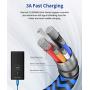 USB C Cable 3A Fast Charging, [5-Pack,3.3/6.6/10ft] USB-A to USB-Type C Fast Charging Cable Nylon Braided Charge Cord Compatible with Samsung Galaxy S10 S10E S9 S8 S20 Plus,Note 9 8,LG V30(Navy Blue)