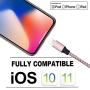 Phone Charger Cable Rose Gold - Sagmoc USB Cord with Highspeed Nylon Braided 【5 Pack】10FT 2x6FT 3FT 2FT Compatible with XS/XS MAX/XR/X/8/8Plus/7/7Plus/6/6Plus/6s/6sPlus/5/5s/AIR/PRO and More (Pink)