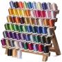 Simthread Embroidery Thread Essential Pack Add-ons Bundle | 15White + 10Black Prewound Bobbins & Brother 63 Colors 1000M Kit