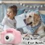 Kids Digital Camera, HOOGC Toy Gifts for 3-10-Year-Old Children, Mini Rechargeable Children Camera.Child Camcorder Video Recorder 1080P IPS 2.0 Inch with 32G TF Card
