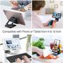 ProCase Foldable Cell Phone Stand Tablet Stand, Desktop Universal Portable Rotatable Metal Stand Holder for iPhone, iPad, Kindle, Nintendo Switch, Smartphone and Tablet up to 13" -Black
