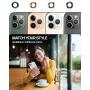 Power Theory iPhone 11 Pro & iPhone 11 Pro Max Camera Lens Protector - Easy Installation [Premium Tempered Glass] [Silver]