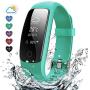 Effeltch Fitness Tracker with Heart Rate Monitor, E107 Plus Activity Tracker Smart Bracelet Watch with Pedometer Sleep Monitor Multi Sports Mode Waterproof for iPhone Android Smartphone