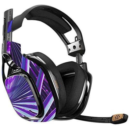 MightySkins Skin Compatible with Astro A40 3rd Generation Gaming Headset - Neon Palms Protective, Durable, and Unique Vinyl Decal wrap Cover Easy to Apply, Remove, and Change Styles Made in The USA