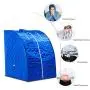 KUPPET 2020s Newest Portable Folding Steam Sauna-2L One Person Home Sauna Spa for Full Body Slimming Loss Weight w/Chair, Remote Control, Steam Pot, Foot Rest, Mat (Blue)… KUPPET 2020s Newest Portable Folding Steam Sauna-2L One Person Home Sauna Spa for Full Body Slimming Loss Weight w/Chair, Remote Control, Steam Pot, Foot Rest, Mat (Blue)…
