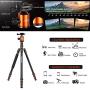 Joilcan 80-inch Tripod for Camera, Aluminum Tripod for DSLR,Monopod, Lightweight Tripod with 360 Degree Ball Head Stable for Travel and Work 18.5"-80",19lb Load (Orange)