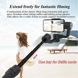 FeiyuTech Vimble 2S 3-Axis Smartphone Gimbal Stabilizer(Vimble 2 Updated) Compatible with iPhone 11 X 8 7/Samsung Note 8 Note7 with18 cm Extendable Handheld, Object Tracking,Time-Lapse (Black)