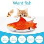 Ackitry Electric Moving Fish Toy Realistic Cat Flopping Fish Toy Wiggle Fish Catnip Toys Plush Interactive Cat Toys for Cat Exercise