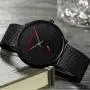 Mens Watches Ultra-Thin Minimalist Waterproof - Fashion Wrist Watch for Men Unisex Dress with Stainless Steel Mesh Band