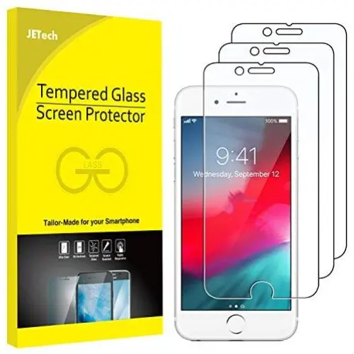 JETech 3-Pack Screen Protector for Apple iPhone SE 2020, iPhone 8, iPhone 7, iPhone 6s, and iPhone 6, Tempered Glass Film, 4.7-Inch JETech 3-Pack Screen Protector for Apple iPhone SE 2020, iPhone 8, iPhone 7, iPhone 6s, and iPhone 6, Tempered Glass Film, 4.7-Inch