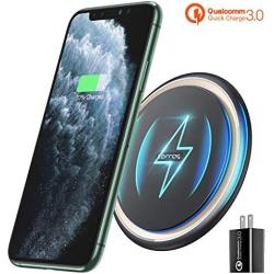 TORRAS Boost Faster Wireless Charger with 18W QC3.0 USB-C Qi Certified Alloy Best Wireless Charging Pad for iPhone 11 Pro Max/X/XS/XR/8, Samsung Note S20/10e/S10/S9/S8, LG V40/G7 AirPods