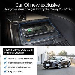 CarQiWireless Wireless Charger for Toyota Camry 2018 2019 2020 2021 + Fast Charging Charger, Anti-slip 3 Coils Smartphone Wireless Charging Pad fit for Toyota Camry 2021 2020 2019 2018 - Fast Charging