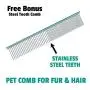 Ruff n Ruffus Self-Cleaning Slicker Brush + 2 Free Bonuses | 7.5" Steel Comb + Pet Nail Clippers | Grooming Supplies Great for Cats Dogs & All Breeds & Hair Types (Grooming Set (with FREE Bonus)) Ruff n Ruffus Self-Cleaning Slicker Brush + 2 Free Bonuses | 7.5" Steel Comb + Pet Nail Clippers | Grooming Supplies Great for Cats Dogs & All Breeds & Hair Types (Grooming Set (with FREE Bonus))