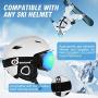 Odoland Magnetic Interchangeable Ski Goggles with 2 Lens, Large Spherical Frameless Snow Goggles for Men & Women, OTG and UV400 Protection