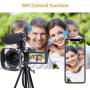 Camcorder Video Camera YEEHAO WiFi HD 1080P 24MP 16X Powerful Digital Zoom Camera with Microphone and Wide Angle Lens Remote Control Lens Hood Infrared Night Vision YouTube Vlogging Camera Recorder