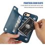 OT ONETOP iPhone 8 Wallet Case with Card Holder, iPhone 7 Case iPhone SE(2020) Wallet Premium PU Leather Kickstand Card Slots,Double Magnetic Clasp and Durable Shockproof Cover 4.7 Inch(Blue)