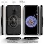 eSamcore Samsung Galaxy S9 Case Ring Holder Kickstand Cases + Dashboard Magnetic Phone Car Mount [Black]