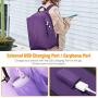 FINPAC Laptop Backpack, Casual Daypack with USB Port for Travel School Work (Purple)