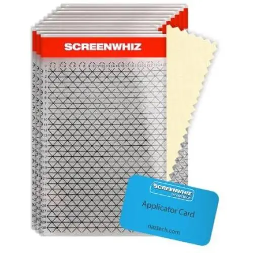 ScreenWhiz by Naztech 12127 Universal Screen Protector Large for Smartphones - 10 Pack - Retail Packaging - Clear