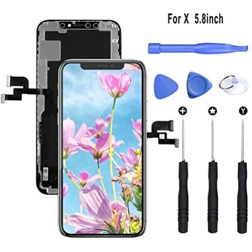 LITSPED Compatible with iPhone X Screen Replacement ，LCD Display and 3D Touch Digitizer Frame Assembly, Include Full Free Repair Tools Kit
