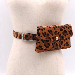 RINKOUa Waist Pack for Running, Women Leopard Horse Hair Decorative Pockets Dual-use Mobile Phone Bag Purse ?? Waist Pack