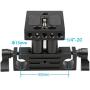 CAMVATE DSLR Baseplate Mount with Railblock Height Riser for 15mm Rail Rod Support System