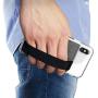 Ringke Flip Card Holder with Elastic Hand Strap Slim Soft Band Grip Fashion Multi-Card Slot 3M Stick-On Wallet Credit Card Cash Mini Pouch Attachment Compatible with Most Smartphones - Gray