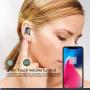 Wireless Earbuds, Bluetooth 5.0 Earphones Support Wireless Charging Cordless Earbuds with Digital LED Display Case in-Ear Headphones for iPhone Android Auto Pairing IPX5 Sweatproof earbuds(Black)
