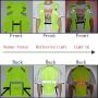 Light Up Reflective Running Vest Safety Gear USB Rechargeable with Phone Storage Pouch, Adjustable Waist for Men Women Kid, Ultralight LED Flashing Vest Lights for Walking Jogging Cycling Motorcycling