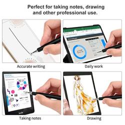 Digiroot Stylus for iPad, Magnetic Disc Stylus Pen 2019 Updated Touch Capacitive Screen Pens for Apple/iPhone/Ipad pro/Mini/Air/Android/Surface with 3 Replacement Tips - (Black)